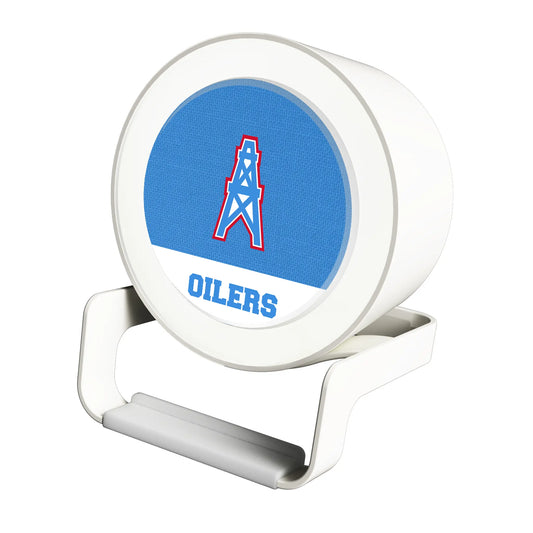 Houston Oilers Historic Collection Endzone Solid Night Light Charger and Bluetooth Speaker
