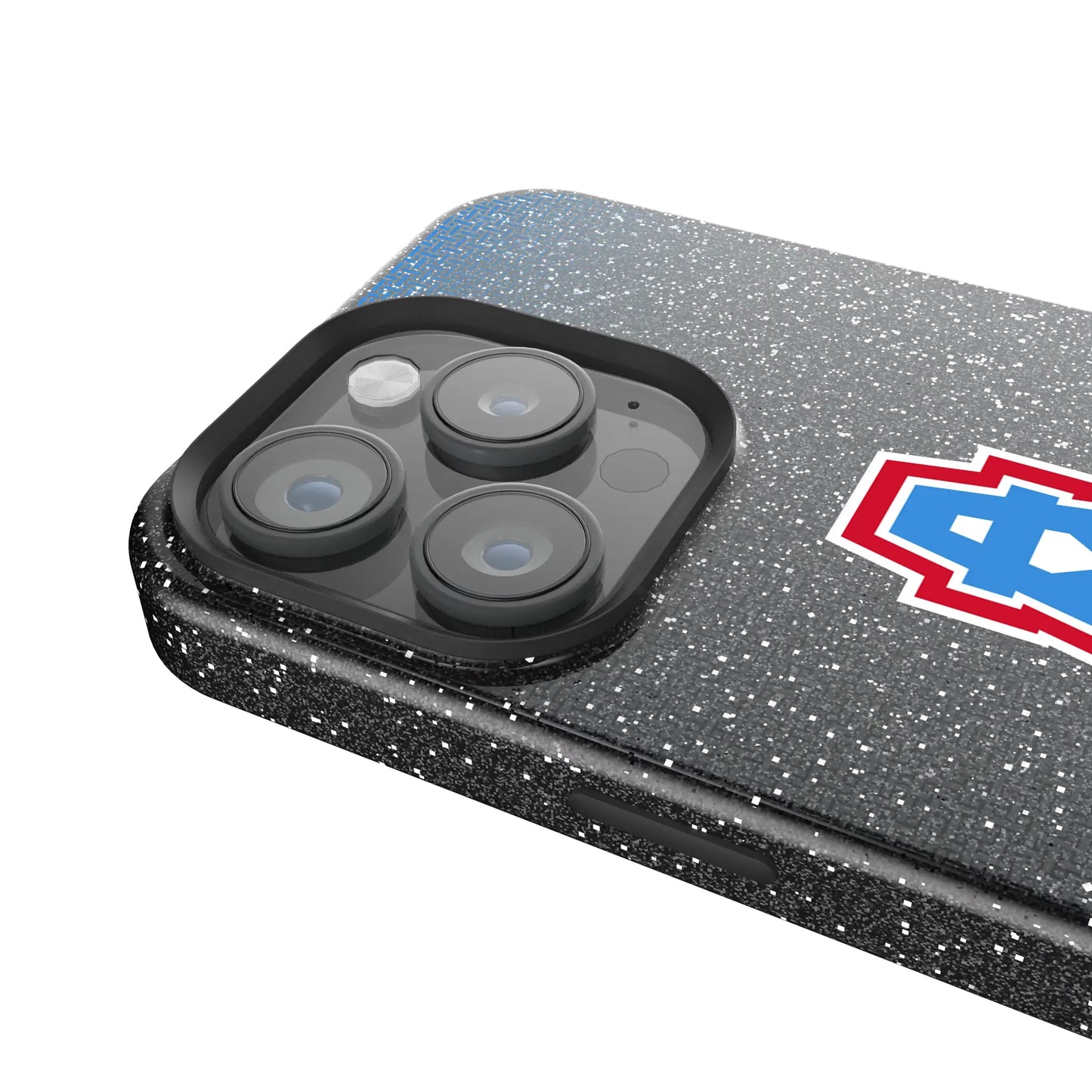 Houston Oilers Historic Collection Linen Black Bling Phone Case for Apple iPhone