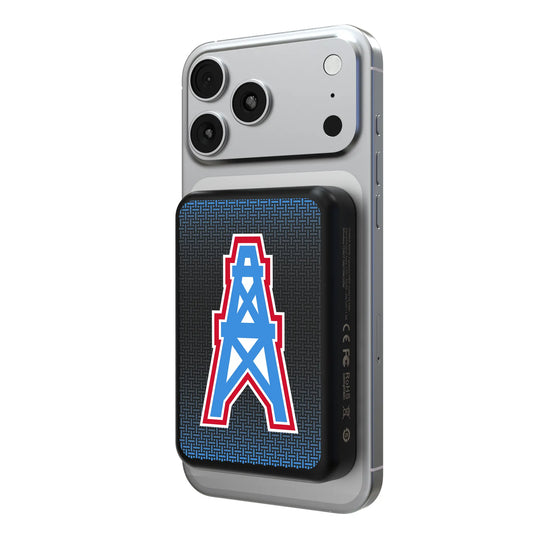 Houston Oilers Historic Collection Linen Wireless Mag Power Bank