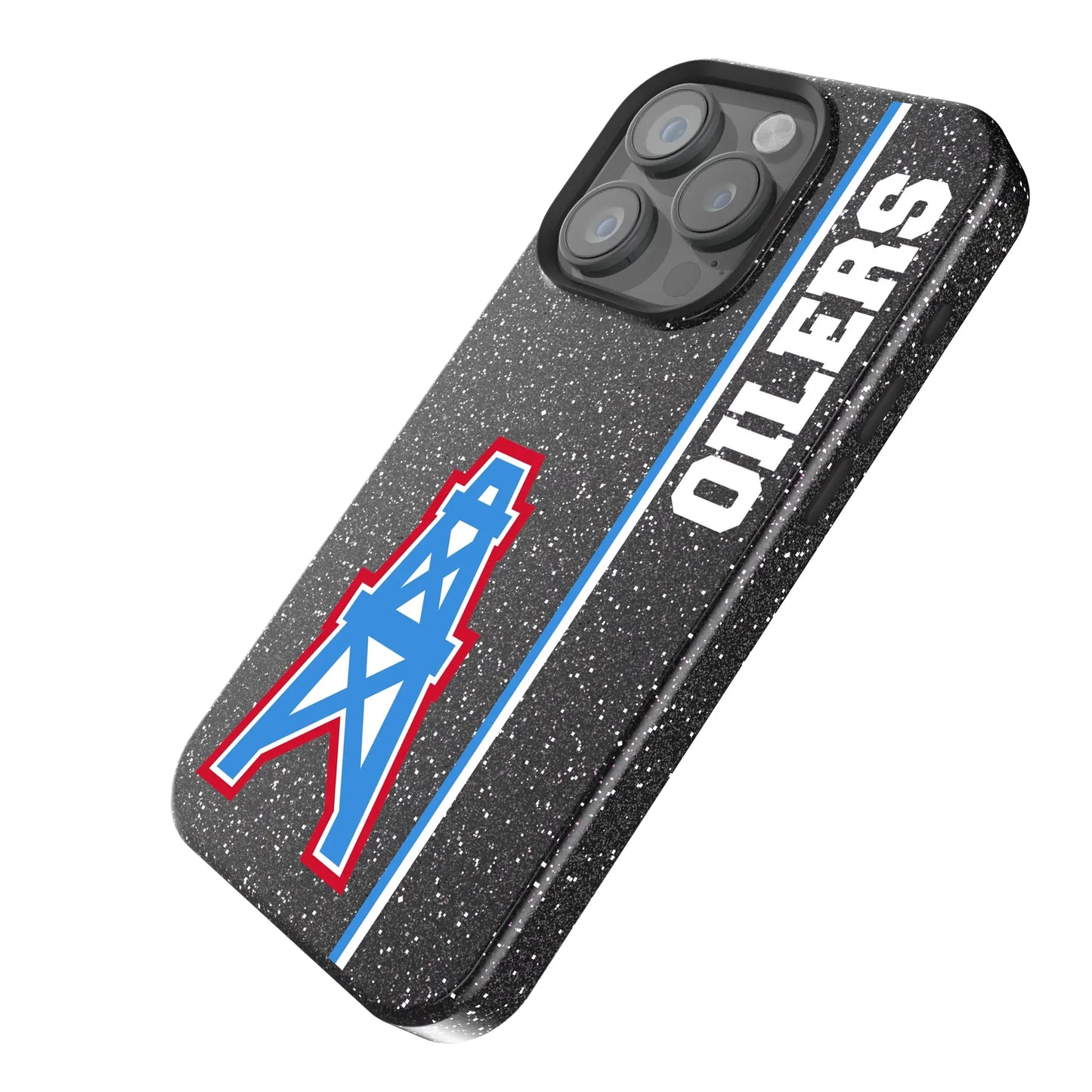 Houston Oilers Historic Collection Sidebar Black Bling Phone Case for Apple iPhone