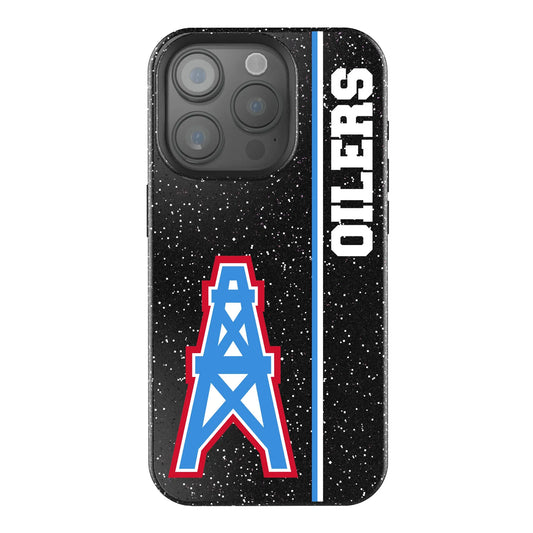 Houston Oilers Historic Collection Sidebar Black Bling Phone Case for Apple iPhone