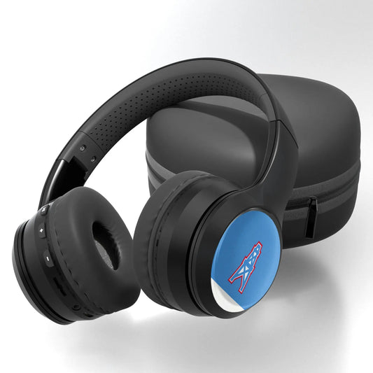 Houston Oilers Historic Collection Stripe Wireless Over-Ear BT Headphones With Case