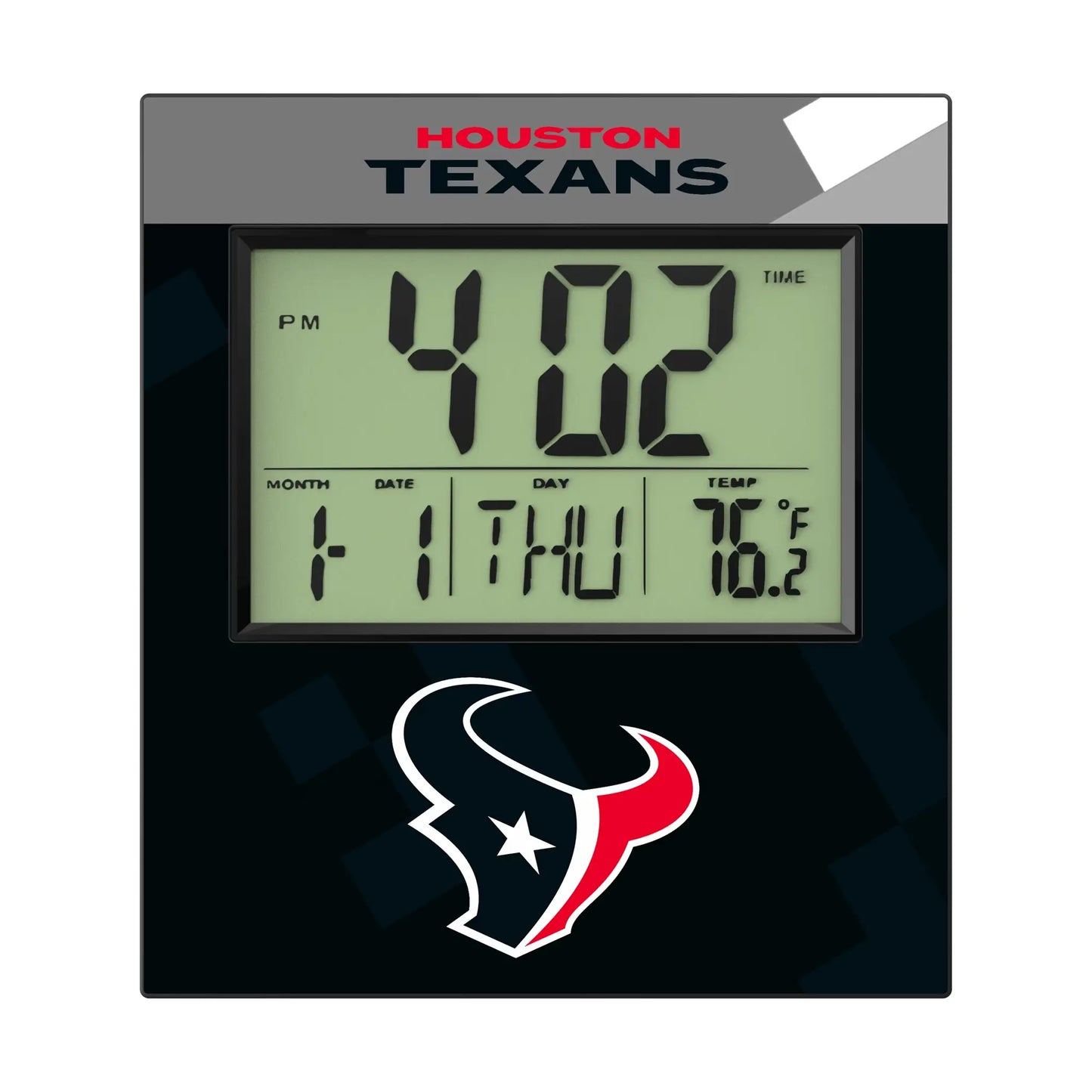 Houston Texans Color Block Wall Clock