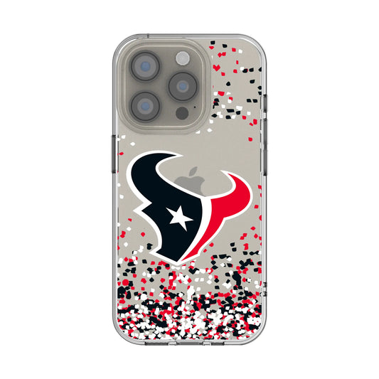 Houston Texans Confetti Clear Phone Case for Apple iPhone