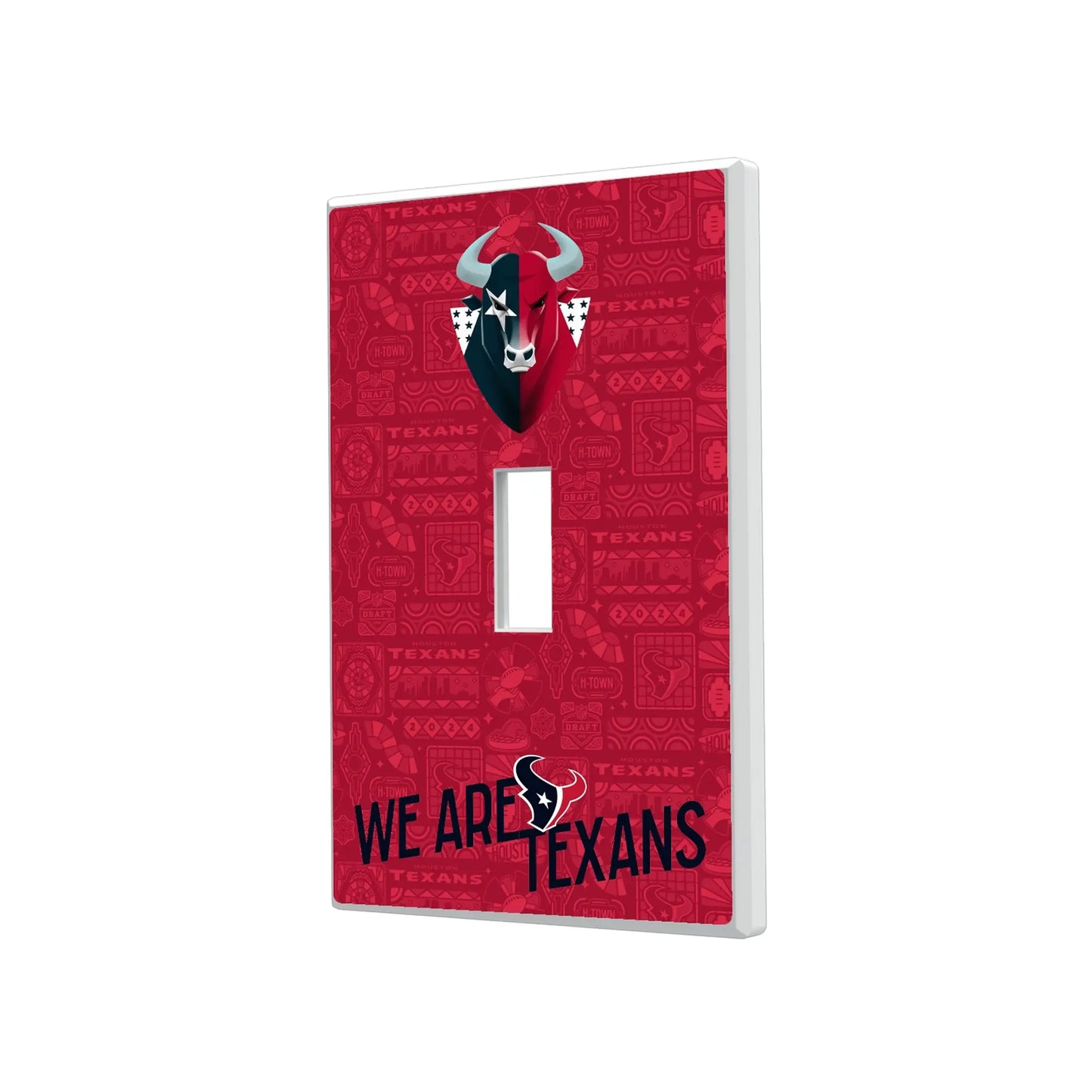Houston Texans Deco Hidden-Screw Light Switch Plate