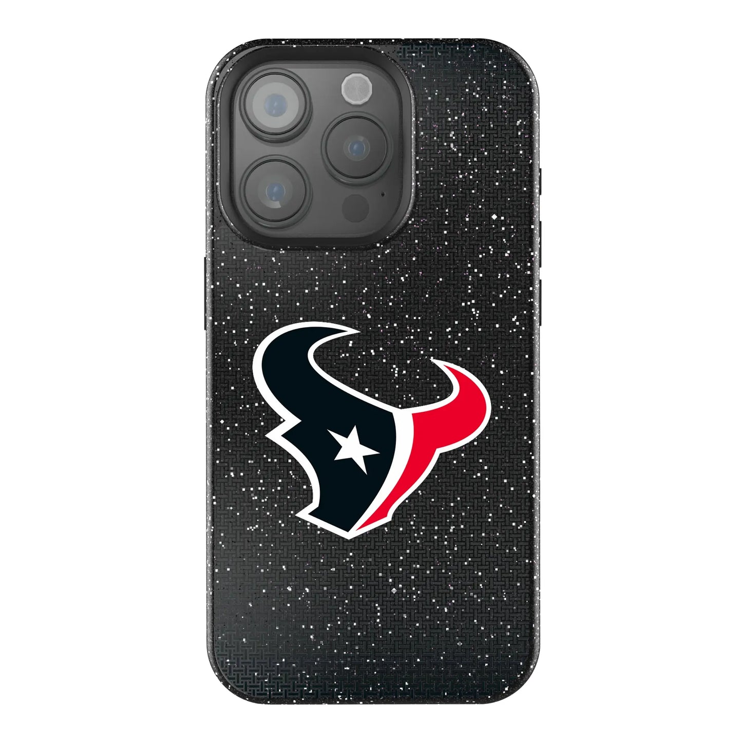Houston Texans Linen Black Bling Phone Case for Apple iPhone
