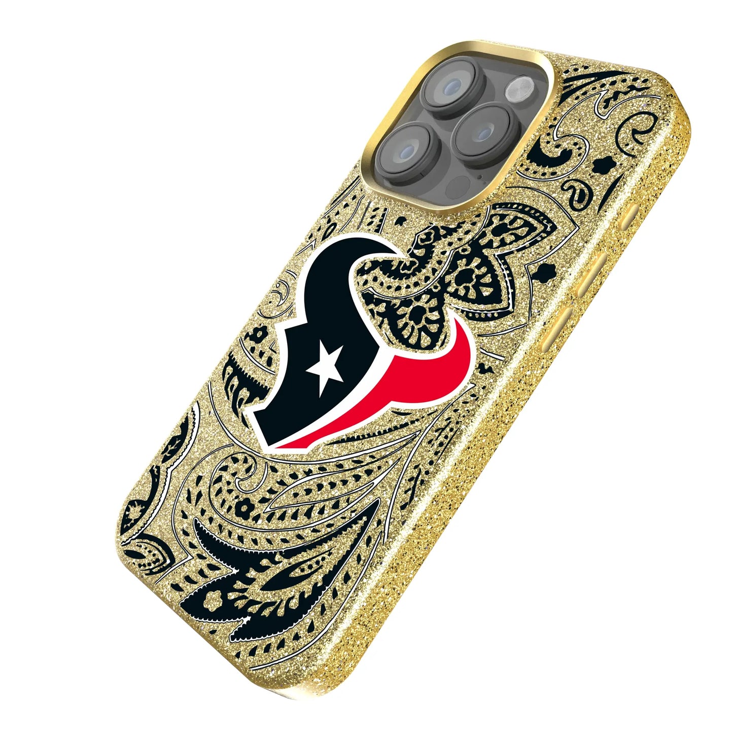Houston Texans Paisley Bling Phone Case for Apple iPhone