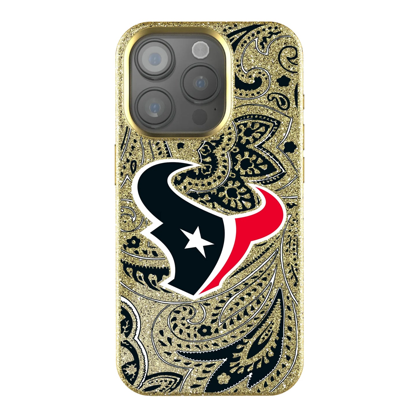 Houston Texans Paisley Bling Phone Case for Apple iPhone
