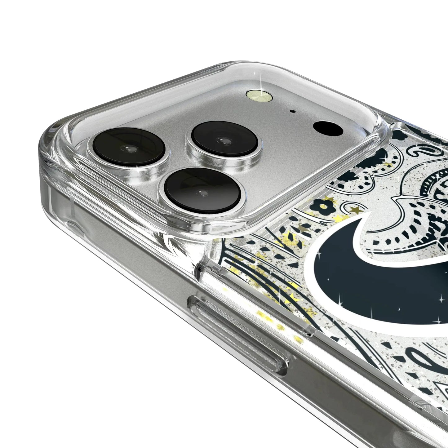 Houston Texans Paisley Glitter Phone Case for Apple iPhone