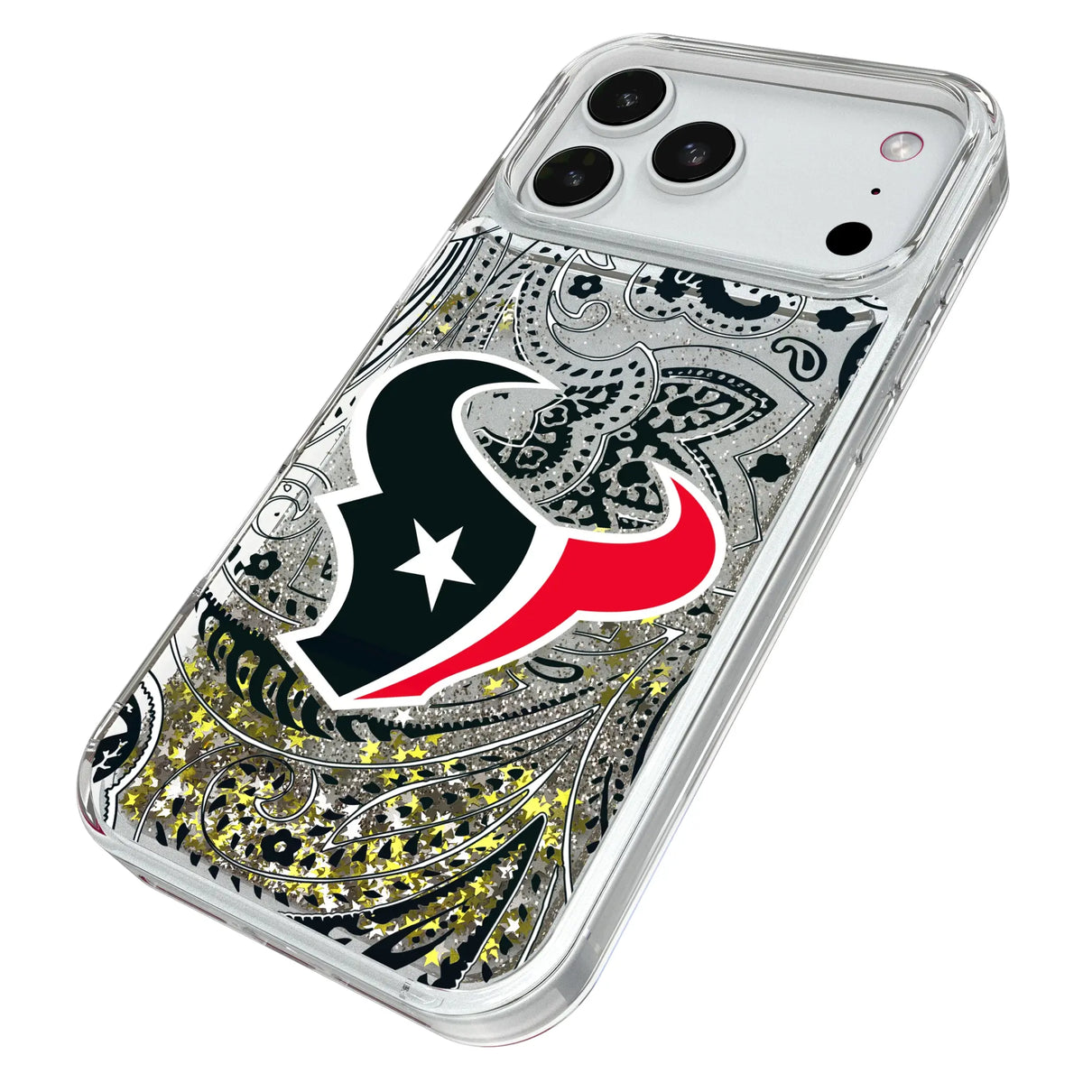 Houston Texans Paisley Glitter Phone Case for Apple iPhone
