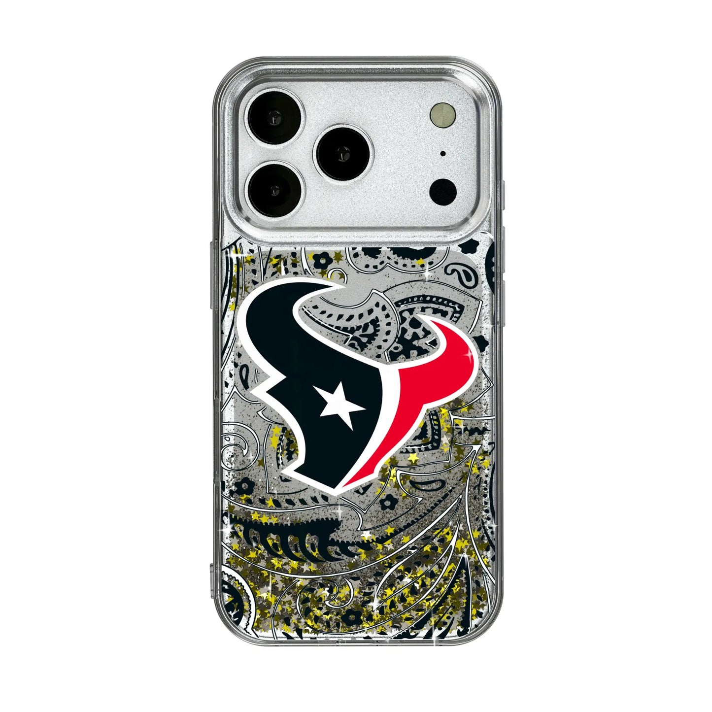 Houston Texans Paisley Glitter Phone Case for Apple iPhone
