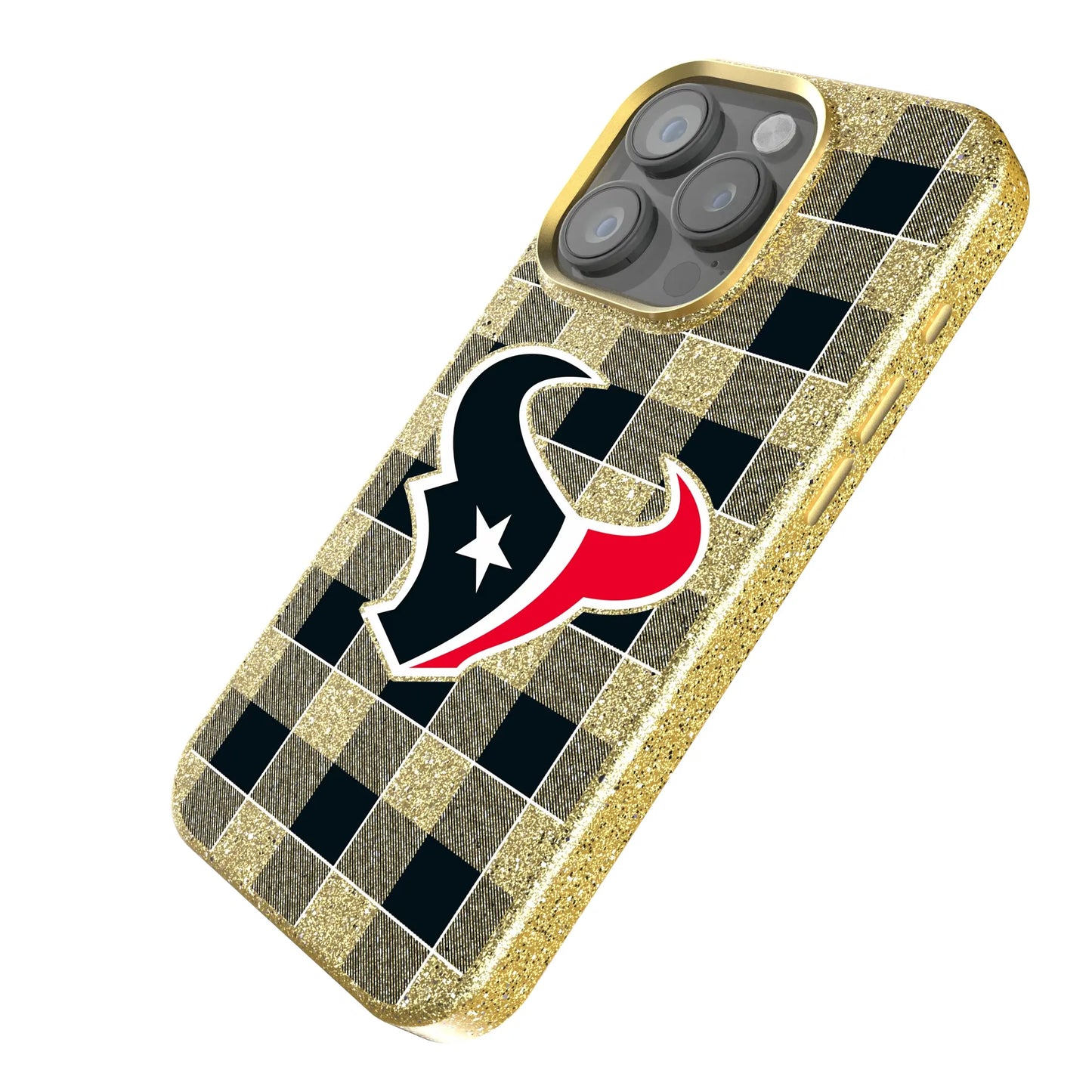 Houston Texans Plaid Bling Phone Case for Apple iPhone