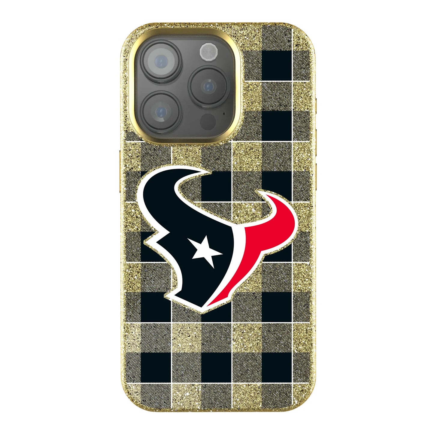 Houston Texans Plaid Bling Phone Case for Apple iPhone