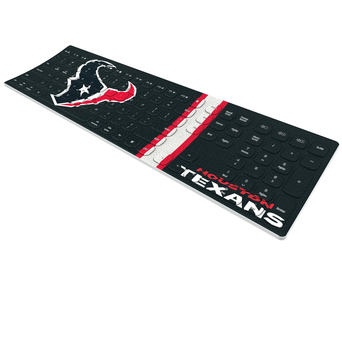 Houston Texans Stripe Curved Wireless Keyboard