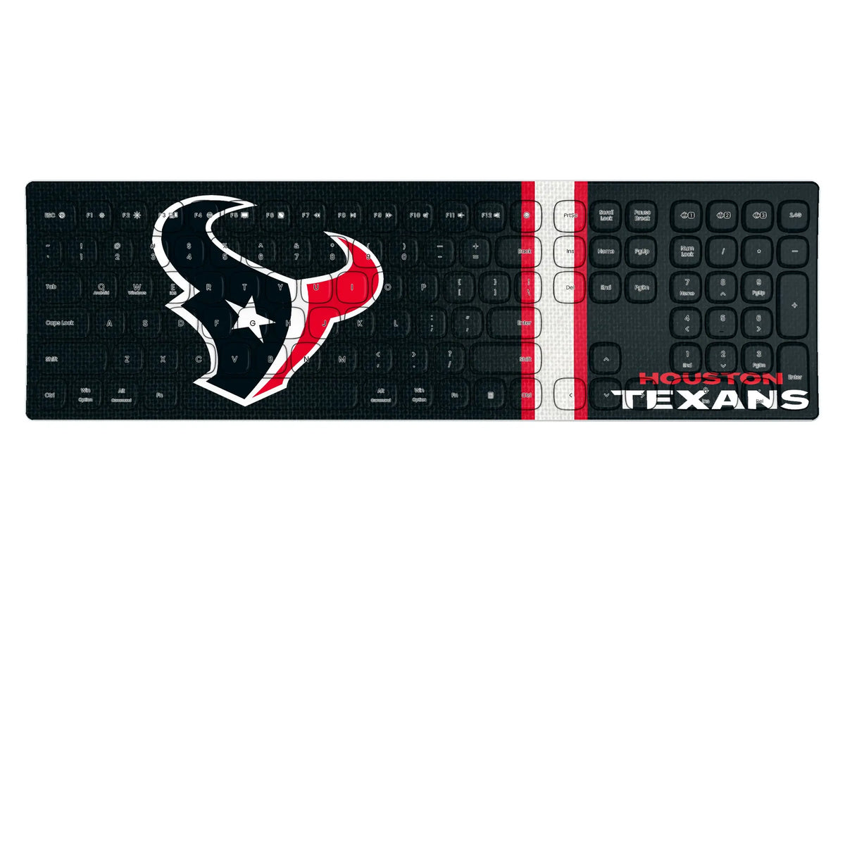 Houston Texans Stripe Curved Wireless Keyboard