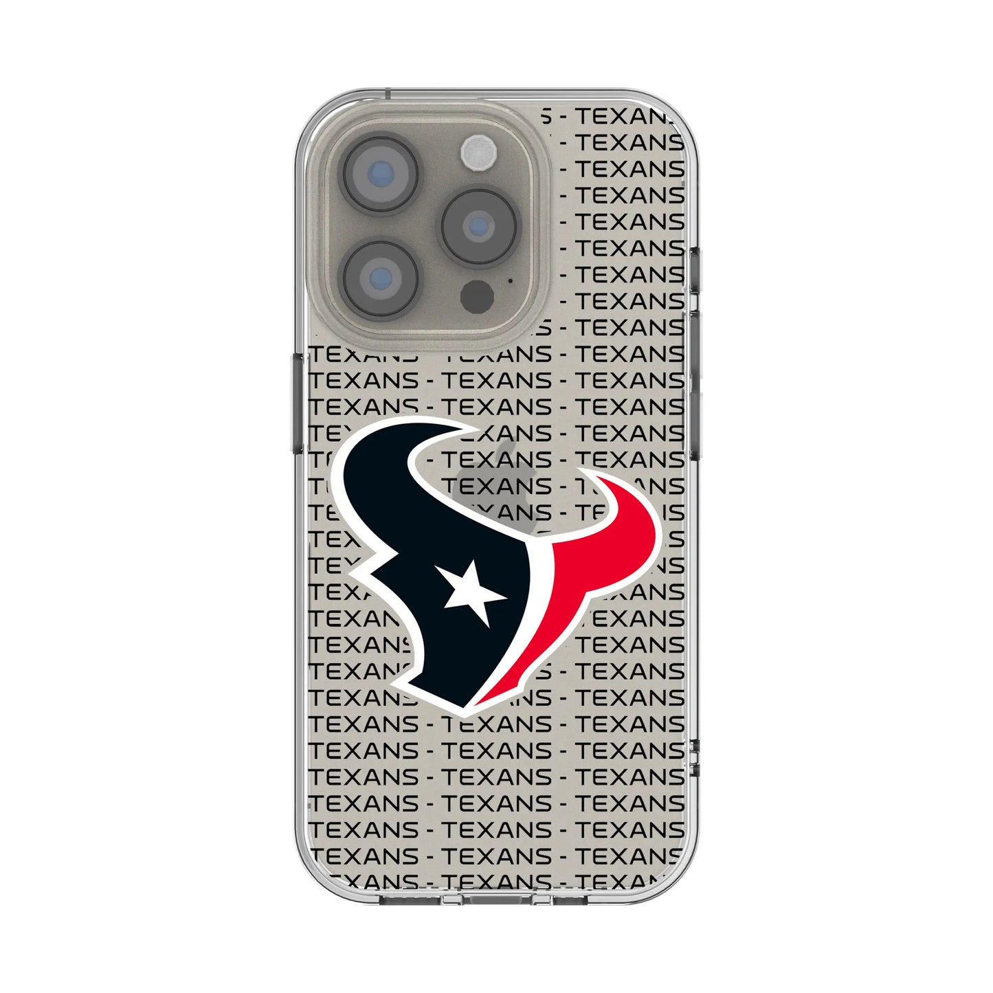 Houston Texans Text Backdrop Clear Phone Case for Apple iPhone
