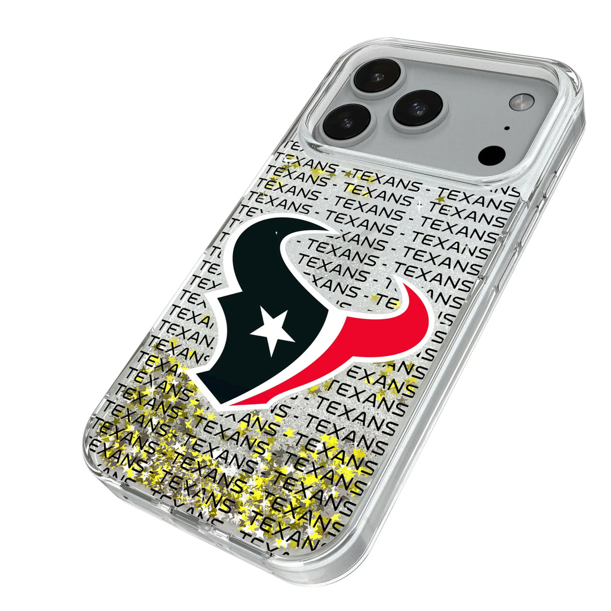 Houston Texans Text Backdrop Glitter Phone Case for Apple iPhone