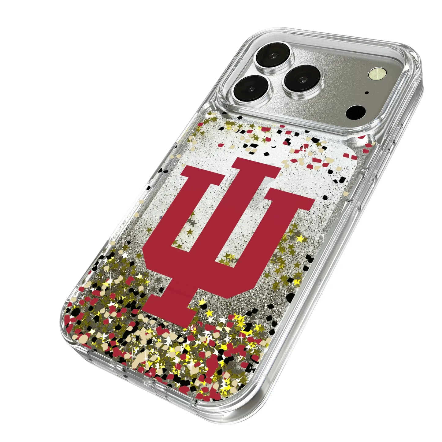 Indiana University Hoosiers Confetti Glitter Phone Case for Apple iPhone