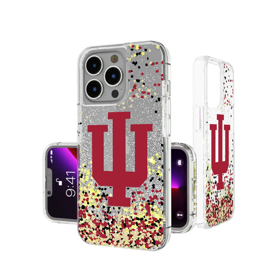 Indiana University Hoosiers Confetti Glitter Phone Case for Apple iPhone
