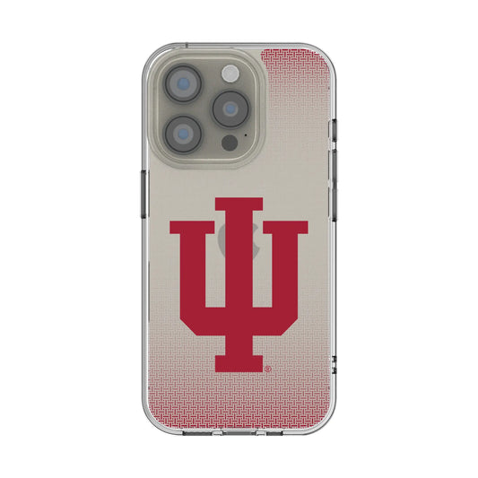 Indiana University Hoosiers Linen Clear Phone Case for Apple iPhone
