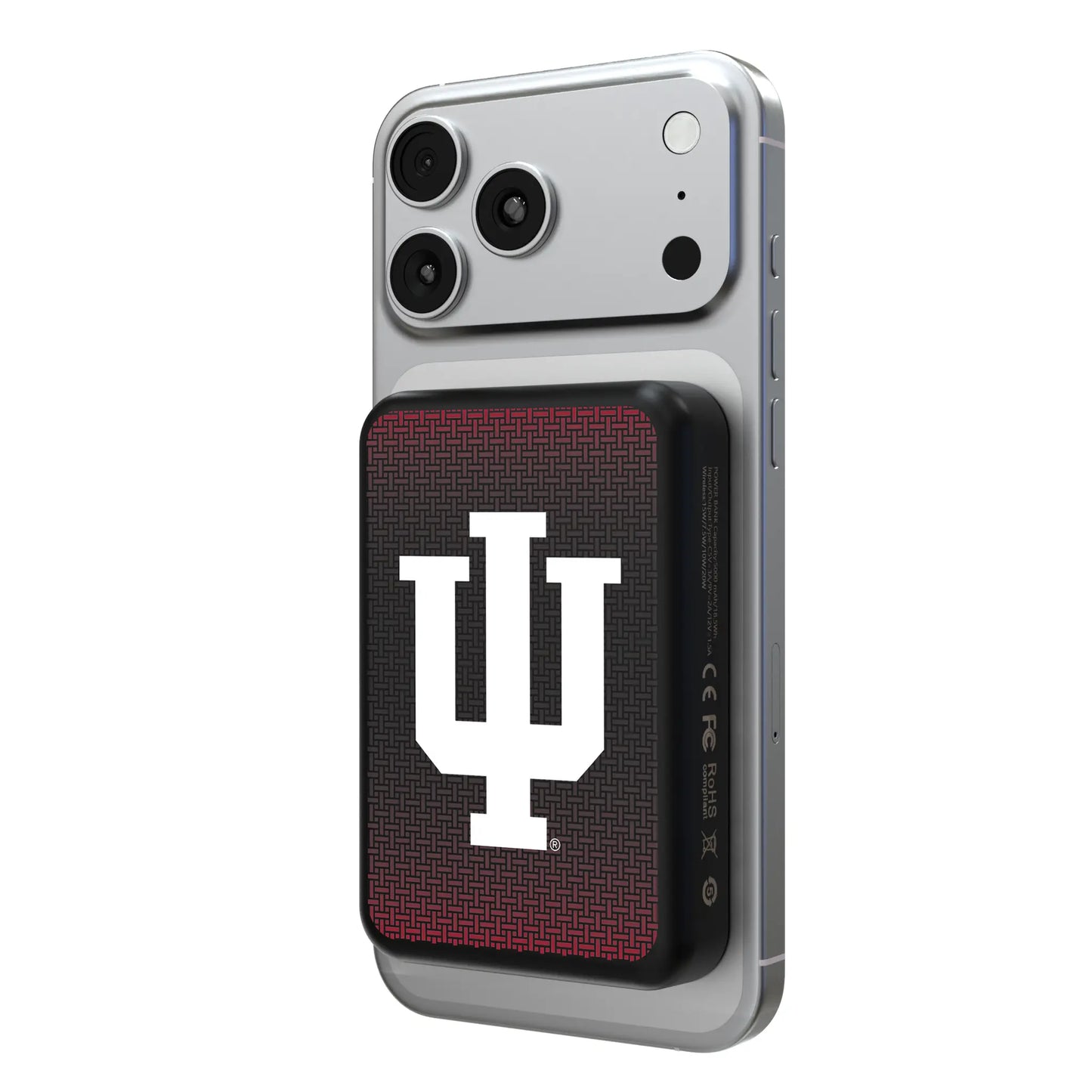 Indiana University Hoosiers Linen Wireless Mag Power Bank