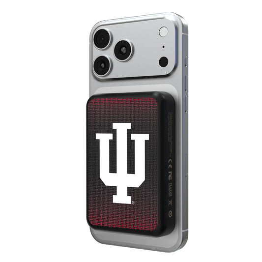 Indiana University Hoosiers Linen Wireless Mag Power Bank