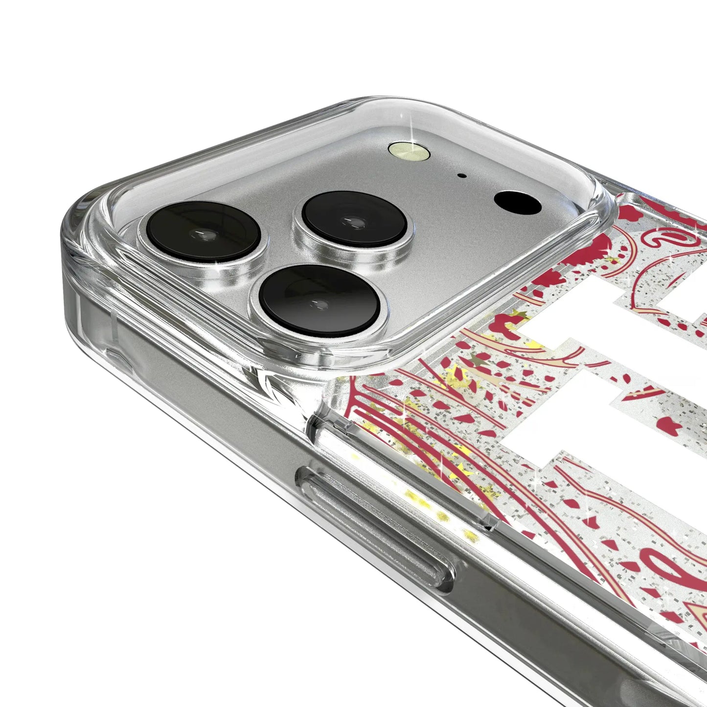 Indiana University Hoosiers Paisley Glitter Phone Case for Apple iPhone