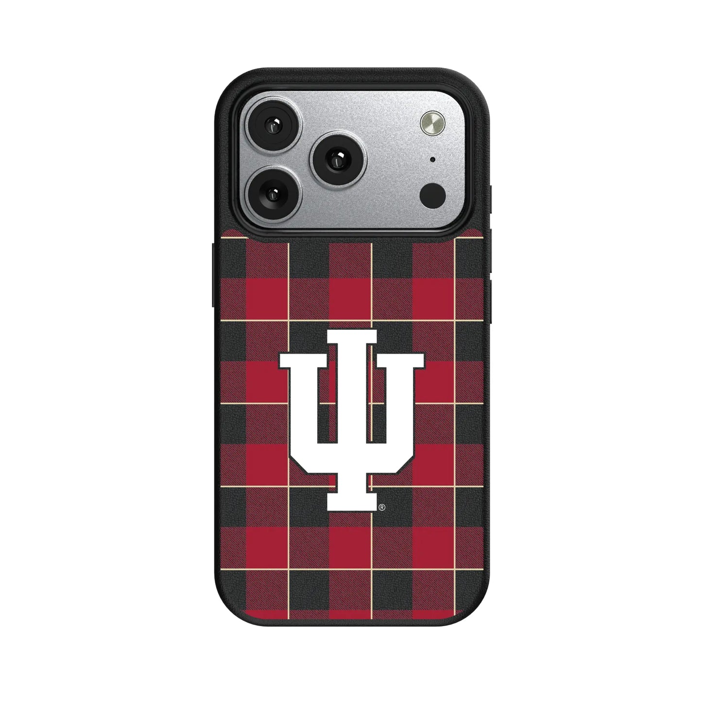 Indiana University Hoosiers Plaid MagSafe Compatible Phone Case for Apple iPhone