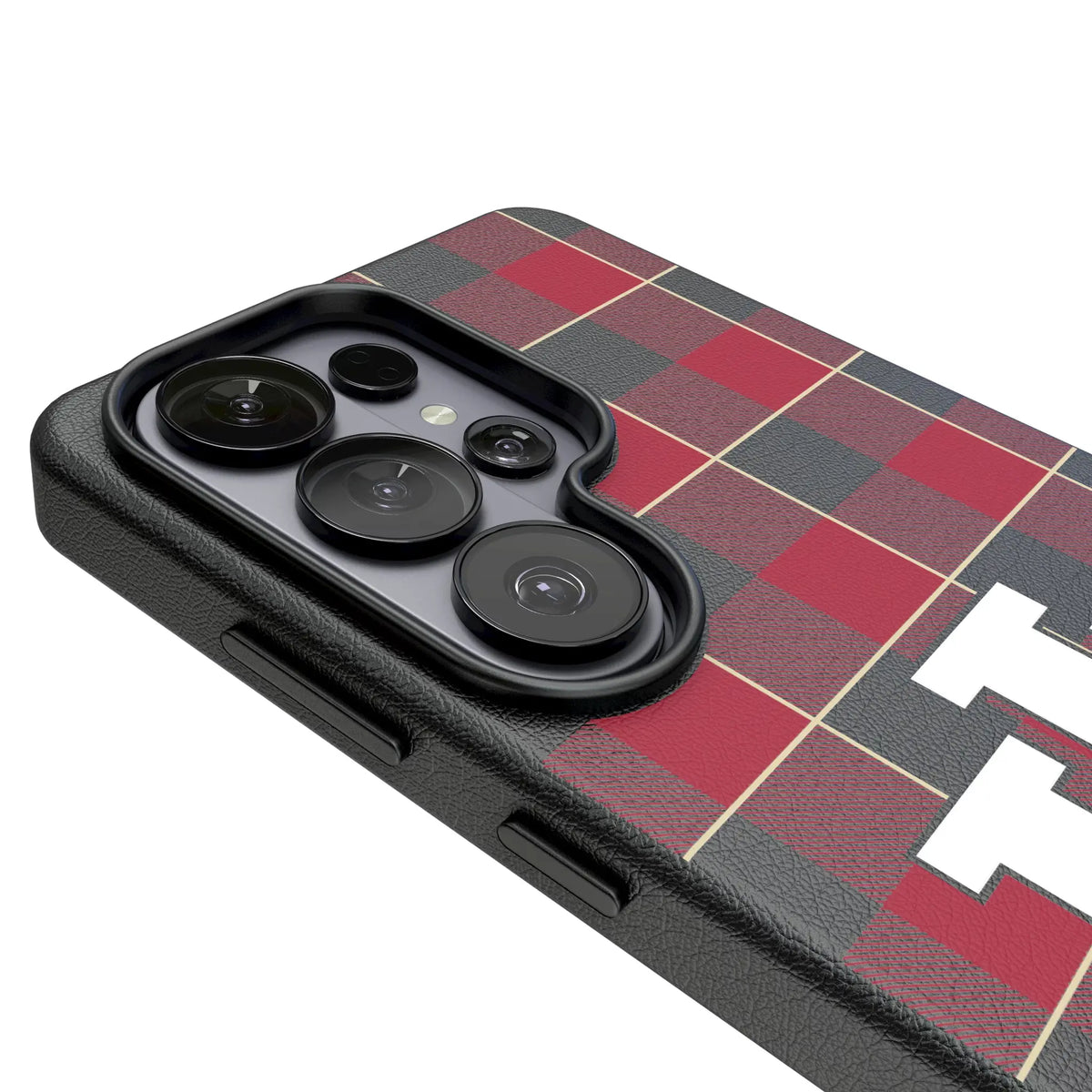Indiana University Hoosiers Plaid MagSafe Compatible Phone Case for Samsung Galaxy