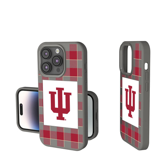 Indiana University Hoosiers Plaid Soft Touch Phone Case for Apple iPhone