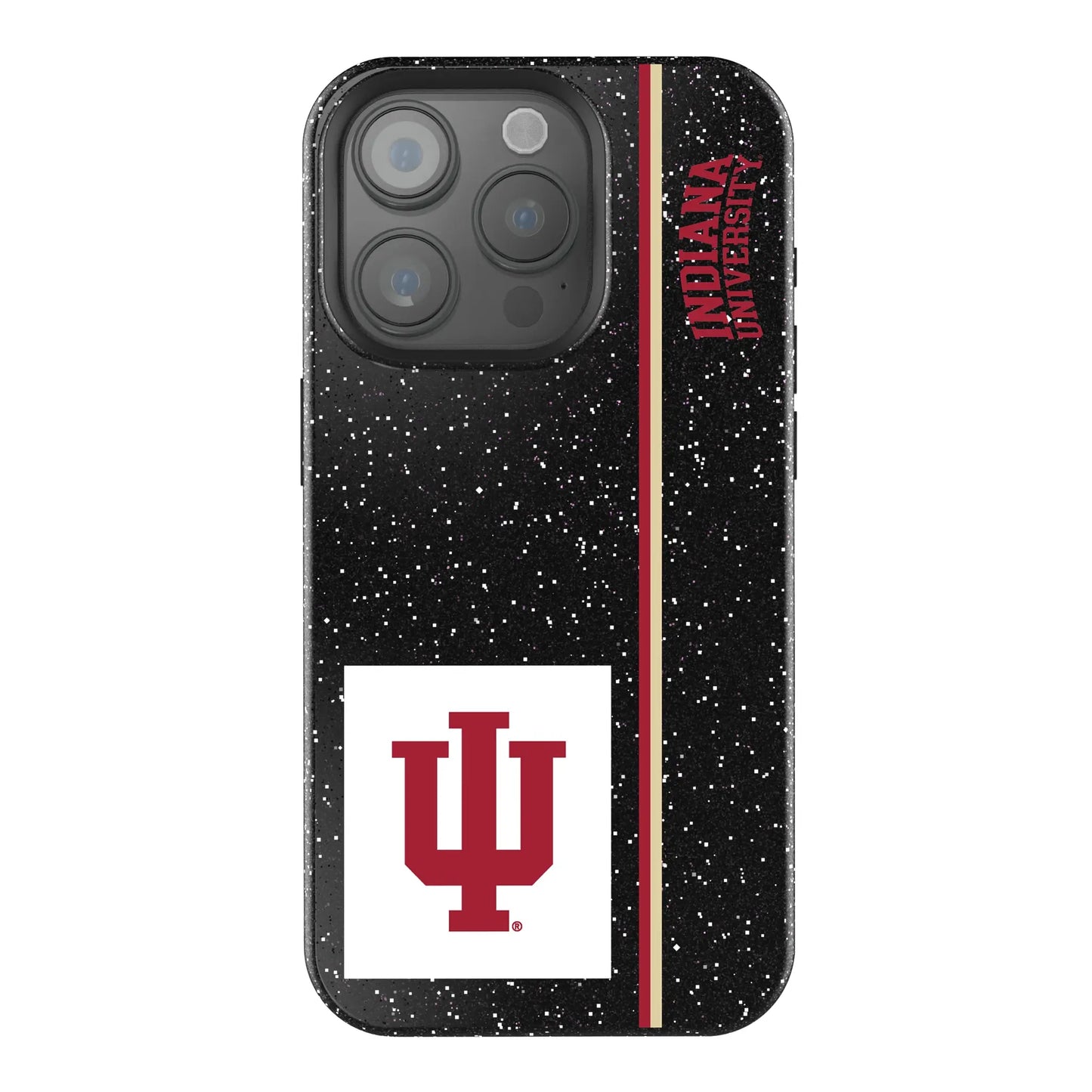 Indiana University Hoosiers Sidebar Black Bling Phone Case for Apple iPhone