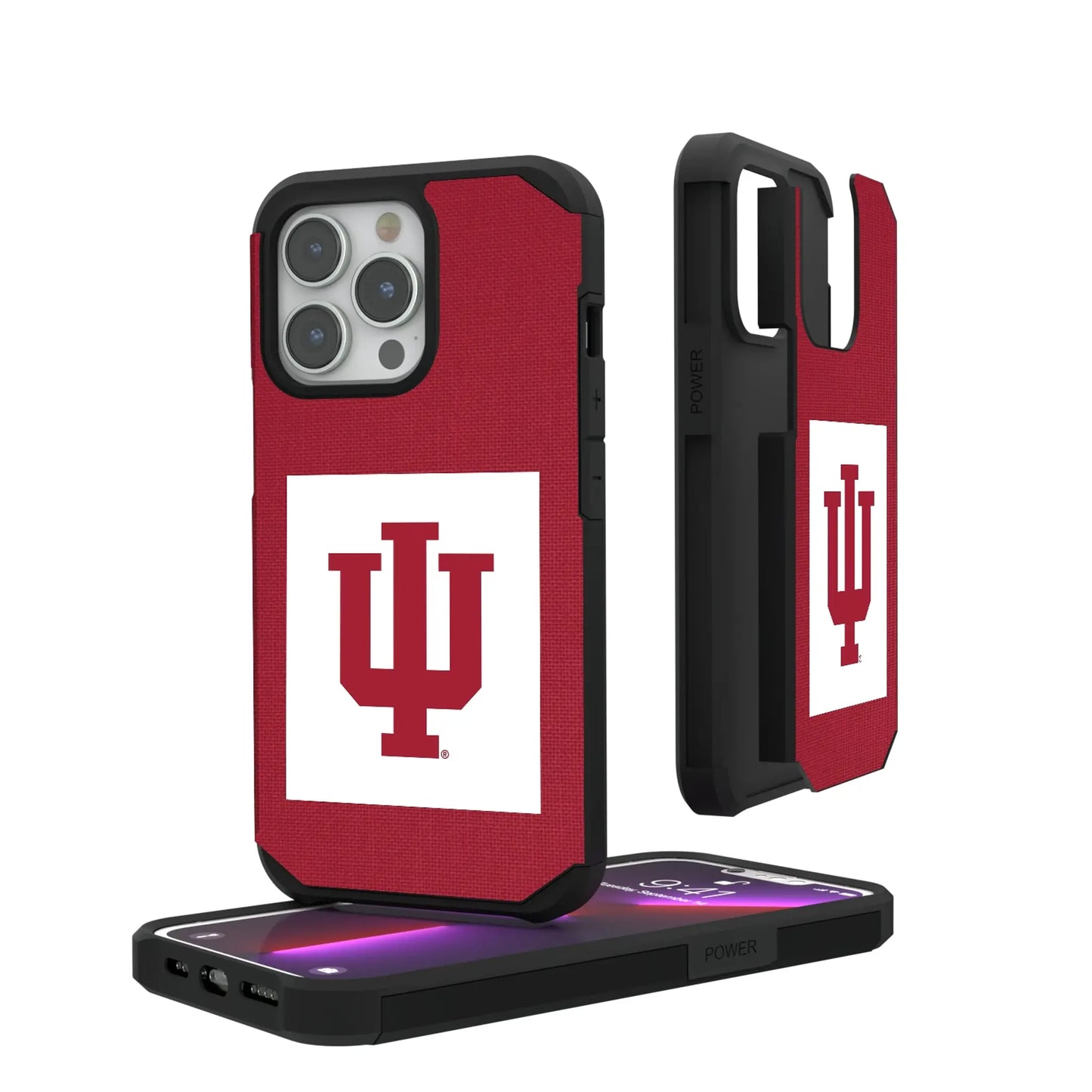 Indiana University Hoosiers Solid Rugged Phone Case for Apple iPhone