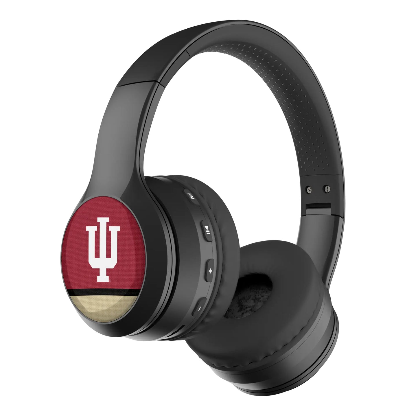 Indiana University Hoosiers Stripe Wireless Over-Ear BT Headphones With Case
