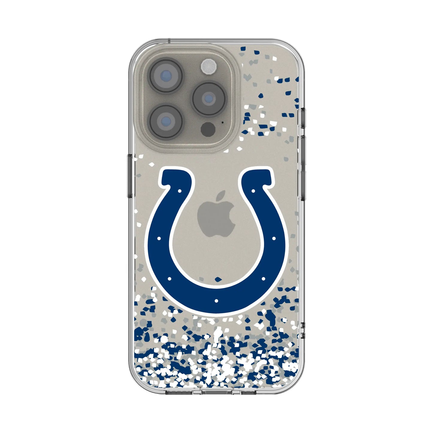 Indianapolis Colts Confetti Clear Phone Case for Apple iPhone