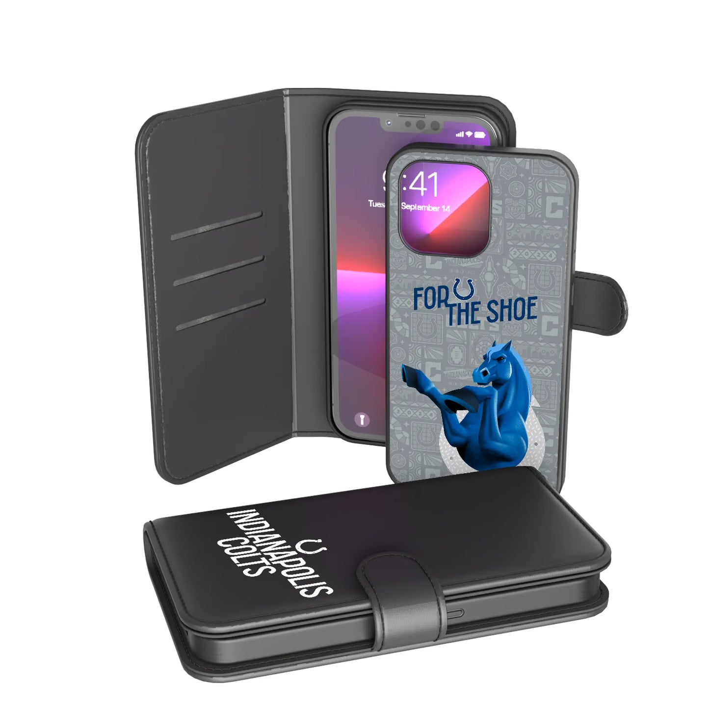 Indianapolis Colts Deco Wallet Phone Case for Apple iPhone