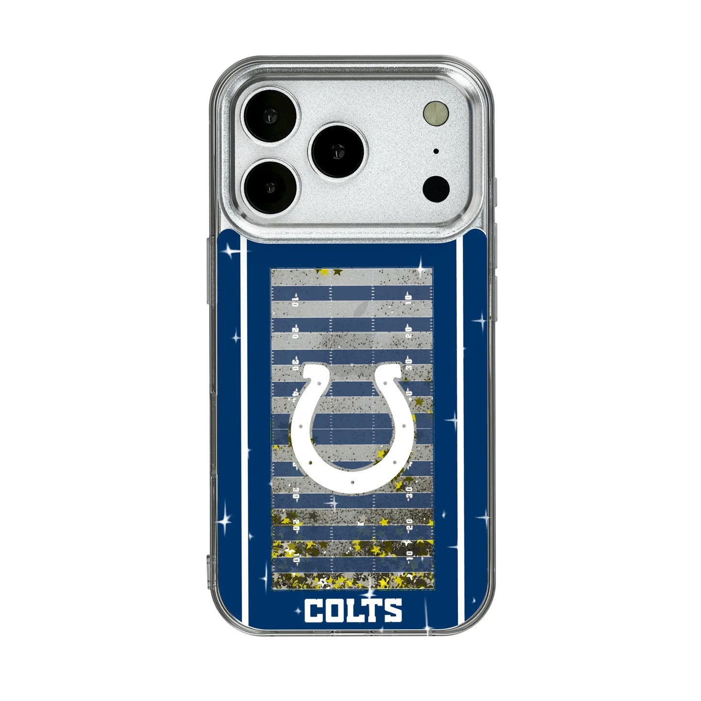 Indianapolis Colts Field Glitter Phone Case for Apple iPhone