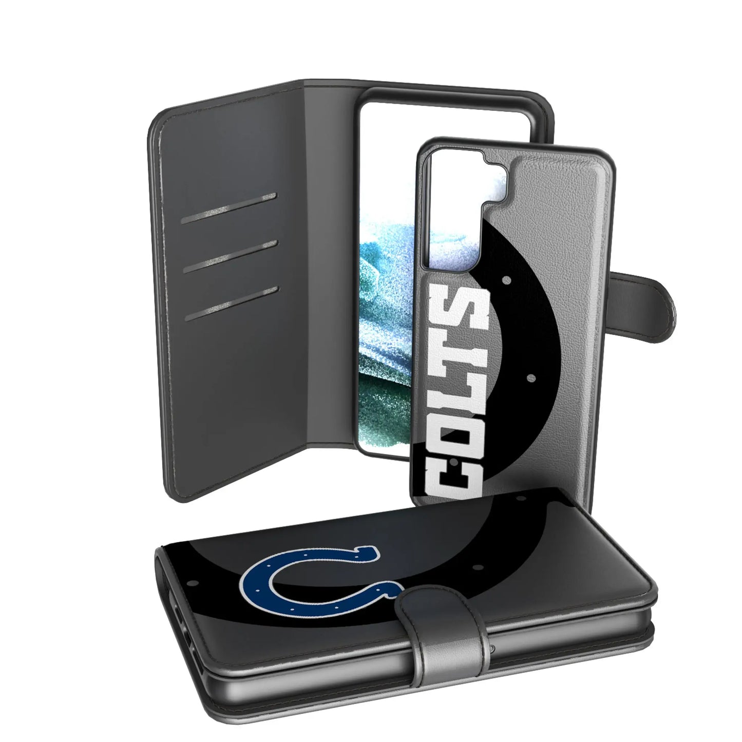Indianapolis Colts Monocolor Tilt Wallet Phone Case for Apple iPhone