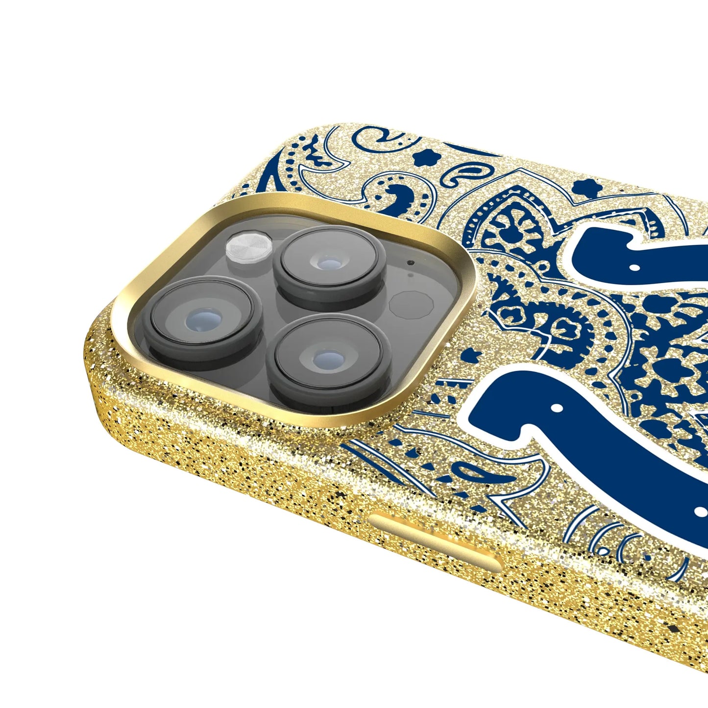 Indianapolis Colts Paisley Bling Phone Case for Apple iPhone