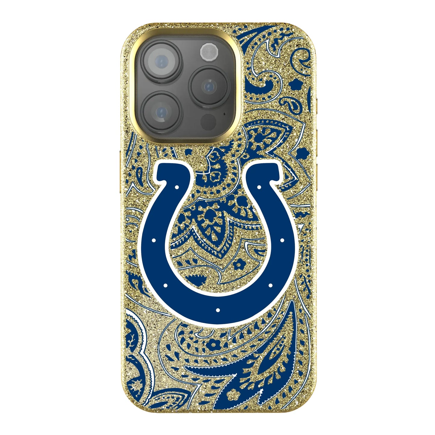 Indianapolis Colts Paisley Bling Phone Case for Apple iPhone