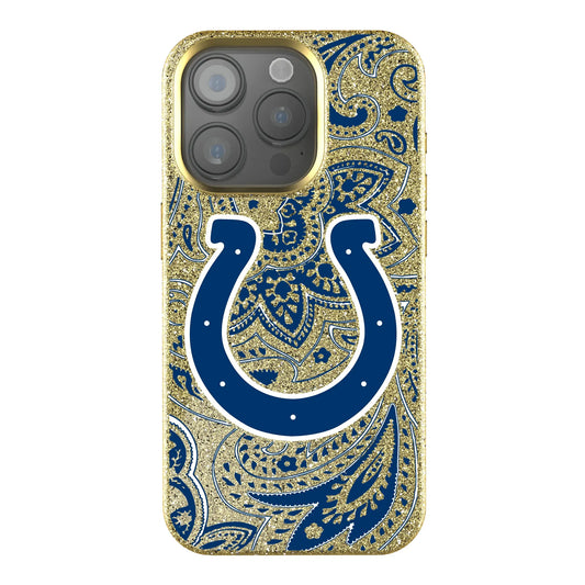 Indianapolis Colts Paisley Bling Phone Case for Apple iPhone