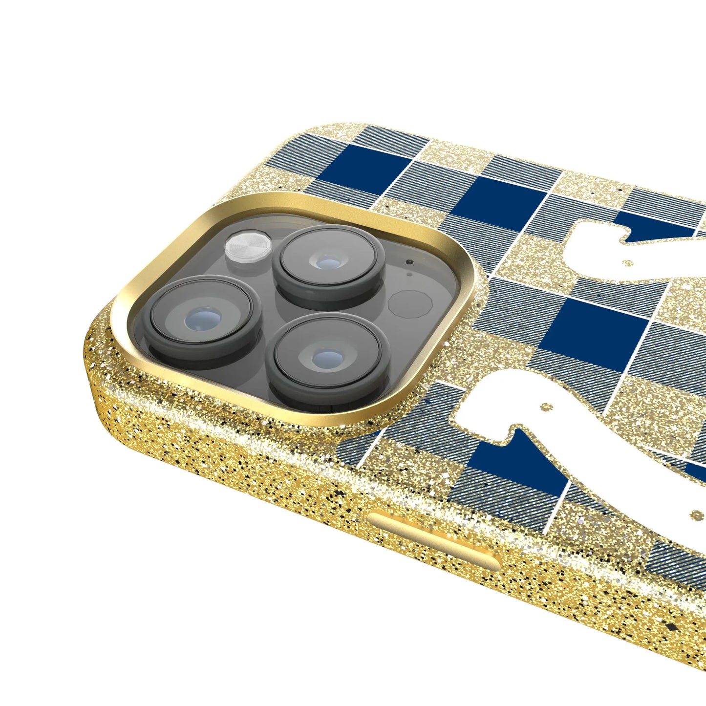 Indianapolis Colts Plaid Bling Phone Case for Apple iPhone