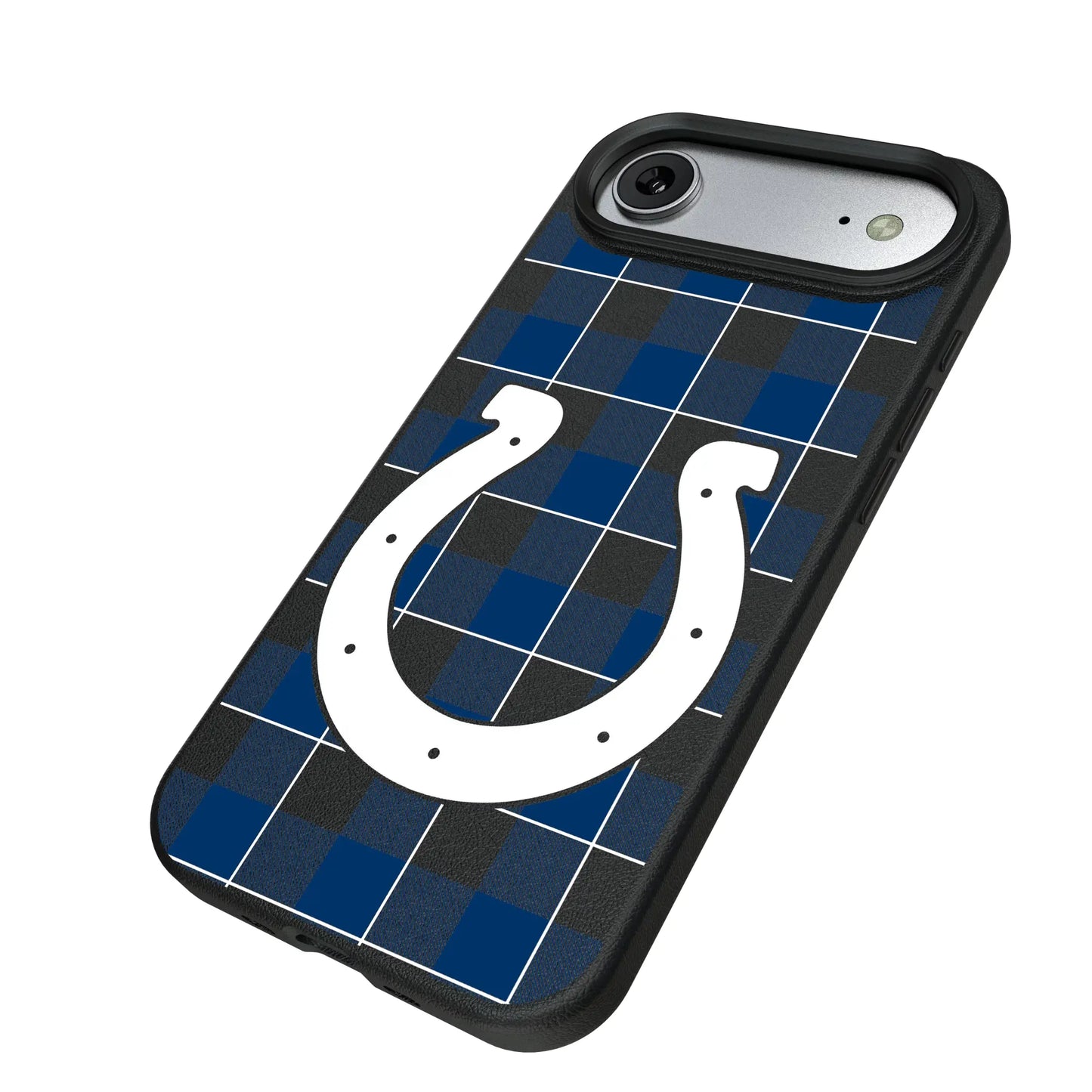 Indianapolis Colts Plaid MagSafe Compatible Phone Case for Apple iPhone