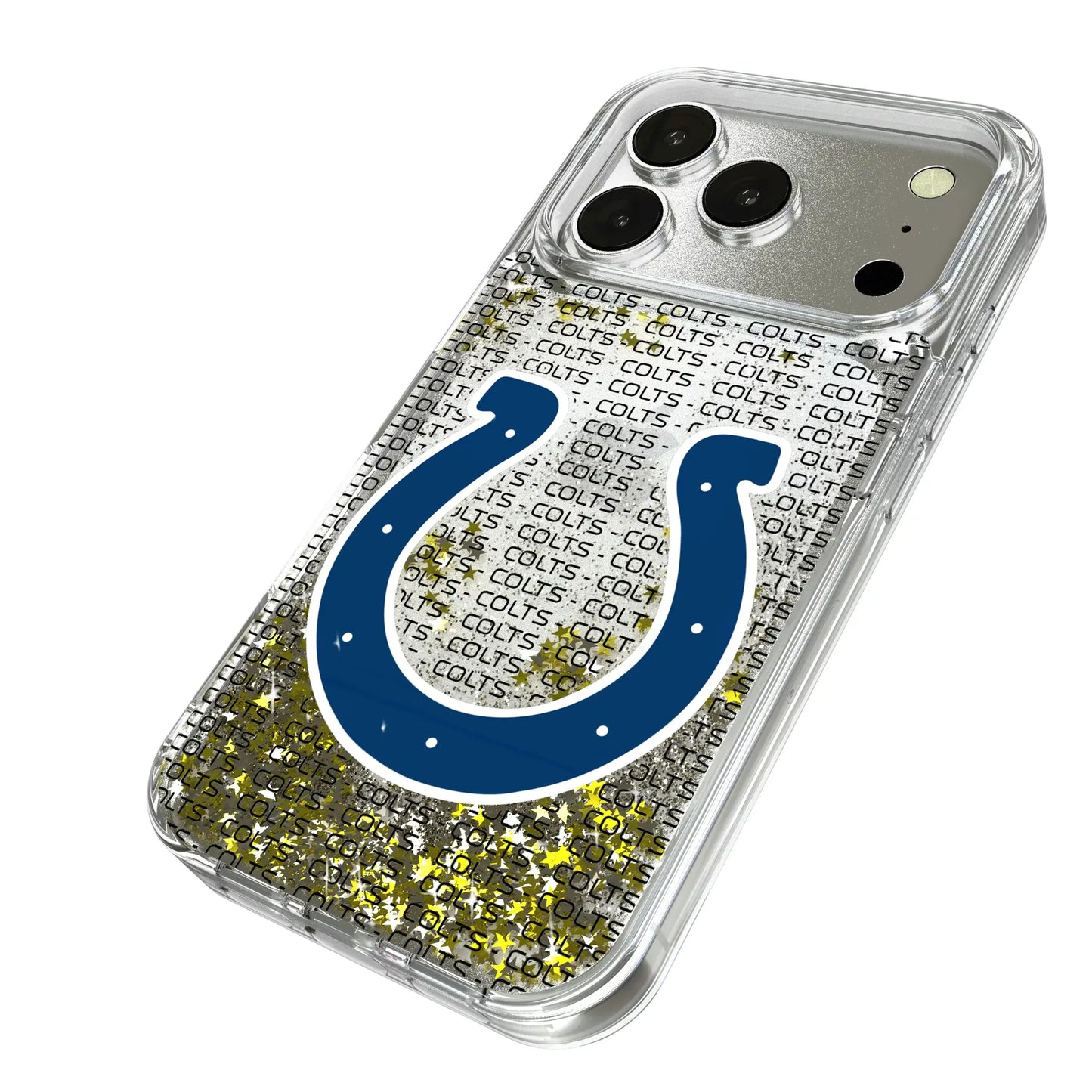 Indianapolis Colts Text Backdrop Glitter Phone Case for Apple iPhone