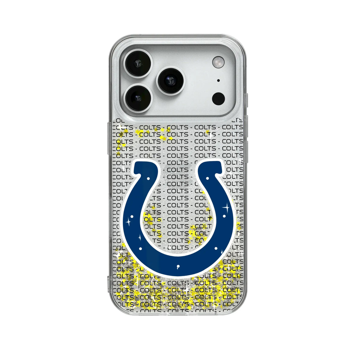 Indianapolis Colts Text Backdrop Glitter Phone Case for Apple iPhone