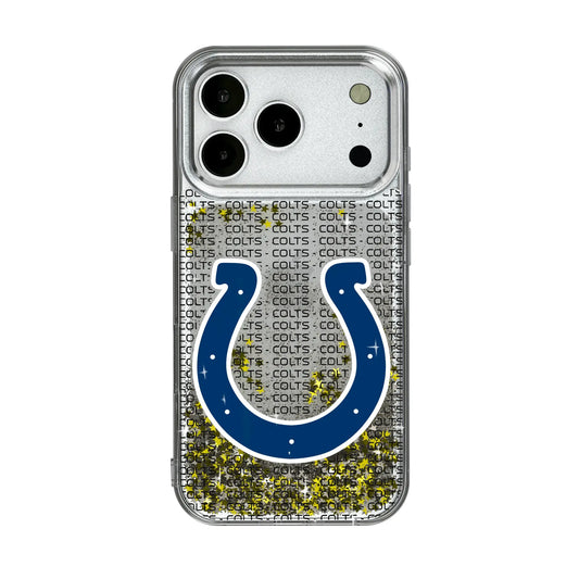 Indianapolis Colts Text Backdrop Glitter Phone Case for Apple iPhone