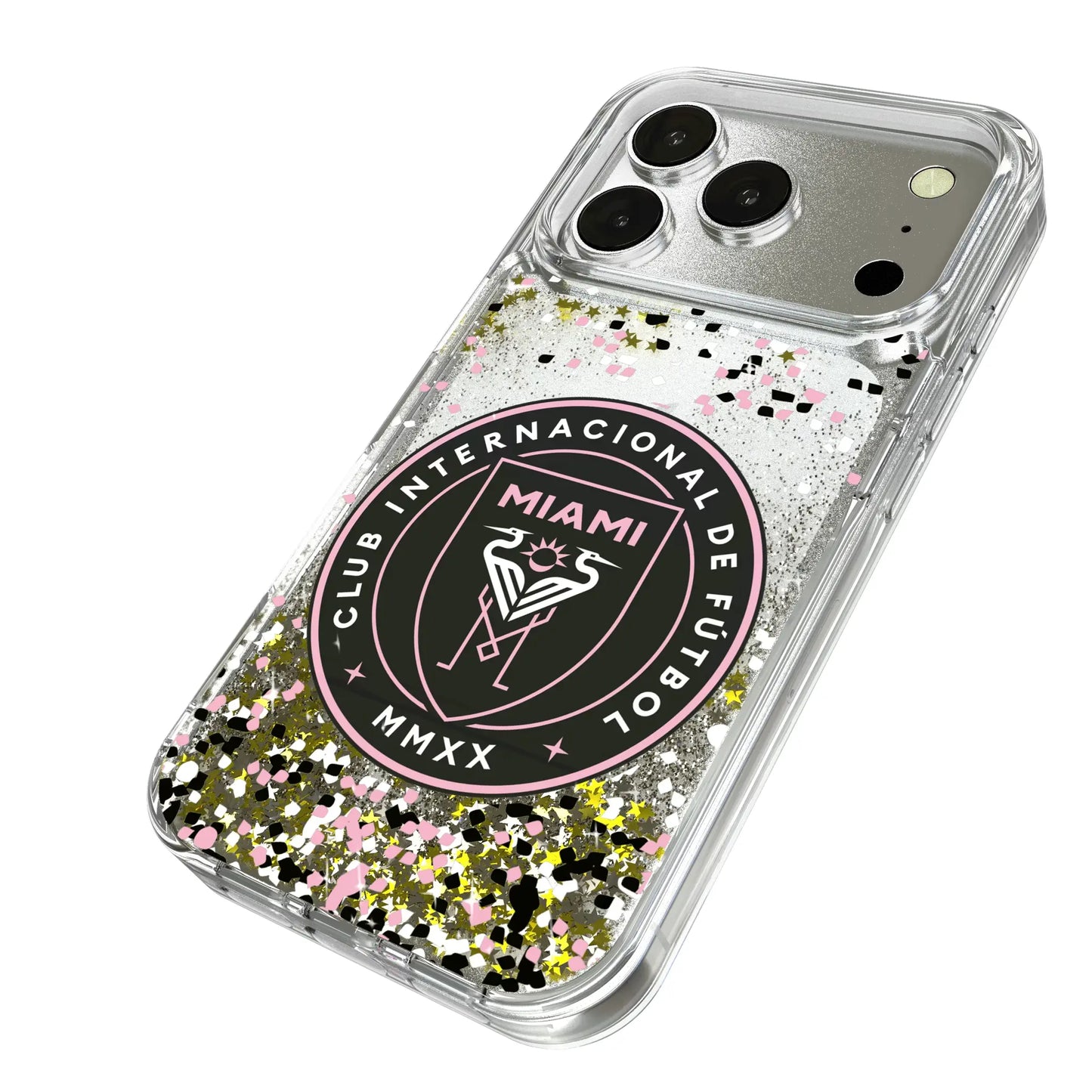 Inter Miami CF Confetti Glitter Phone Case for Apple iPhone