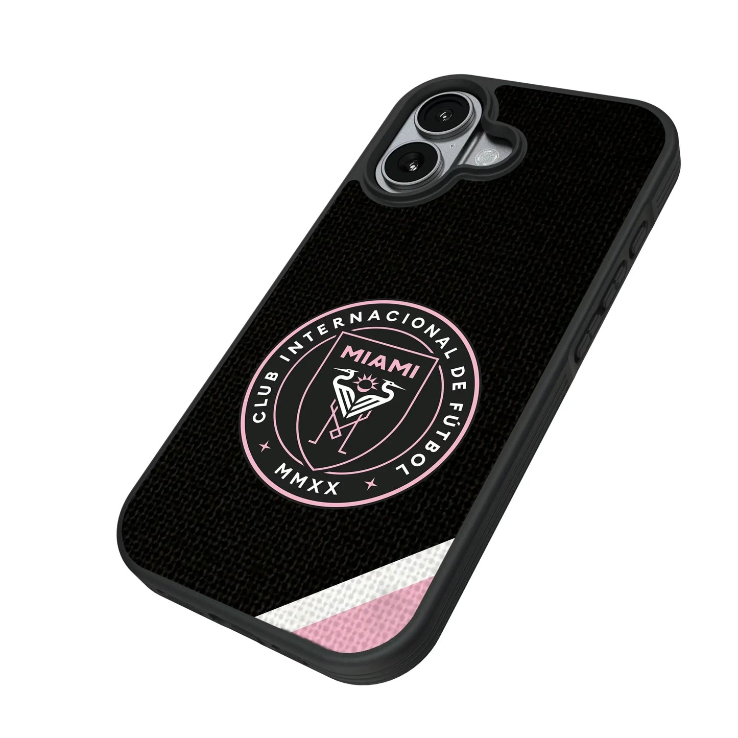 Inter Miami CF Diagonal Stripe Bump Phone Case for Apple iPhone