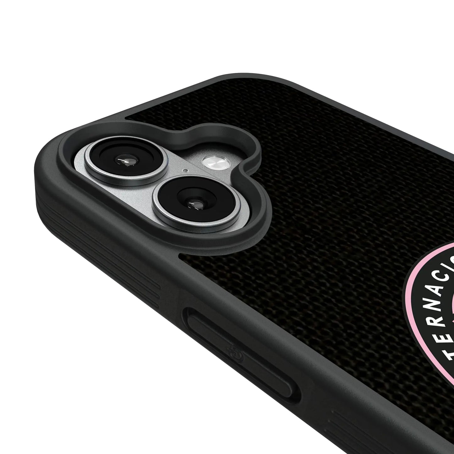 Inter Miami CF Diagonal Stripe Bump Phone Case for Apple iPhone
