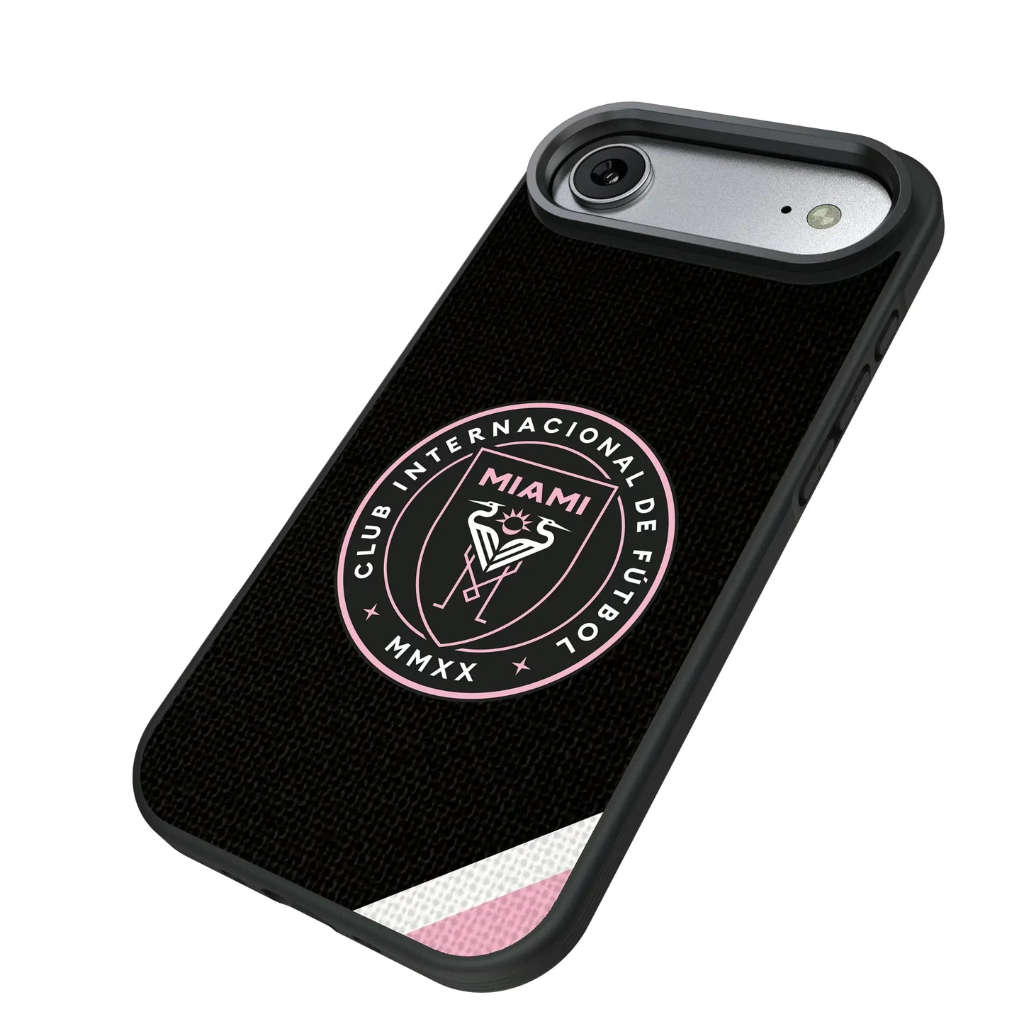 Inter Miami CF Diagonal Stripe Bump Phone Case for Apple iPhone