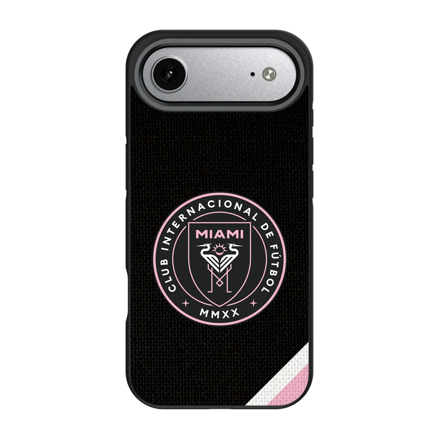 Inter Miami CF Diagonal Stripe Bump Phone Case for Apple iPhone